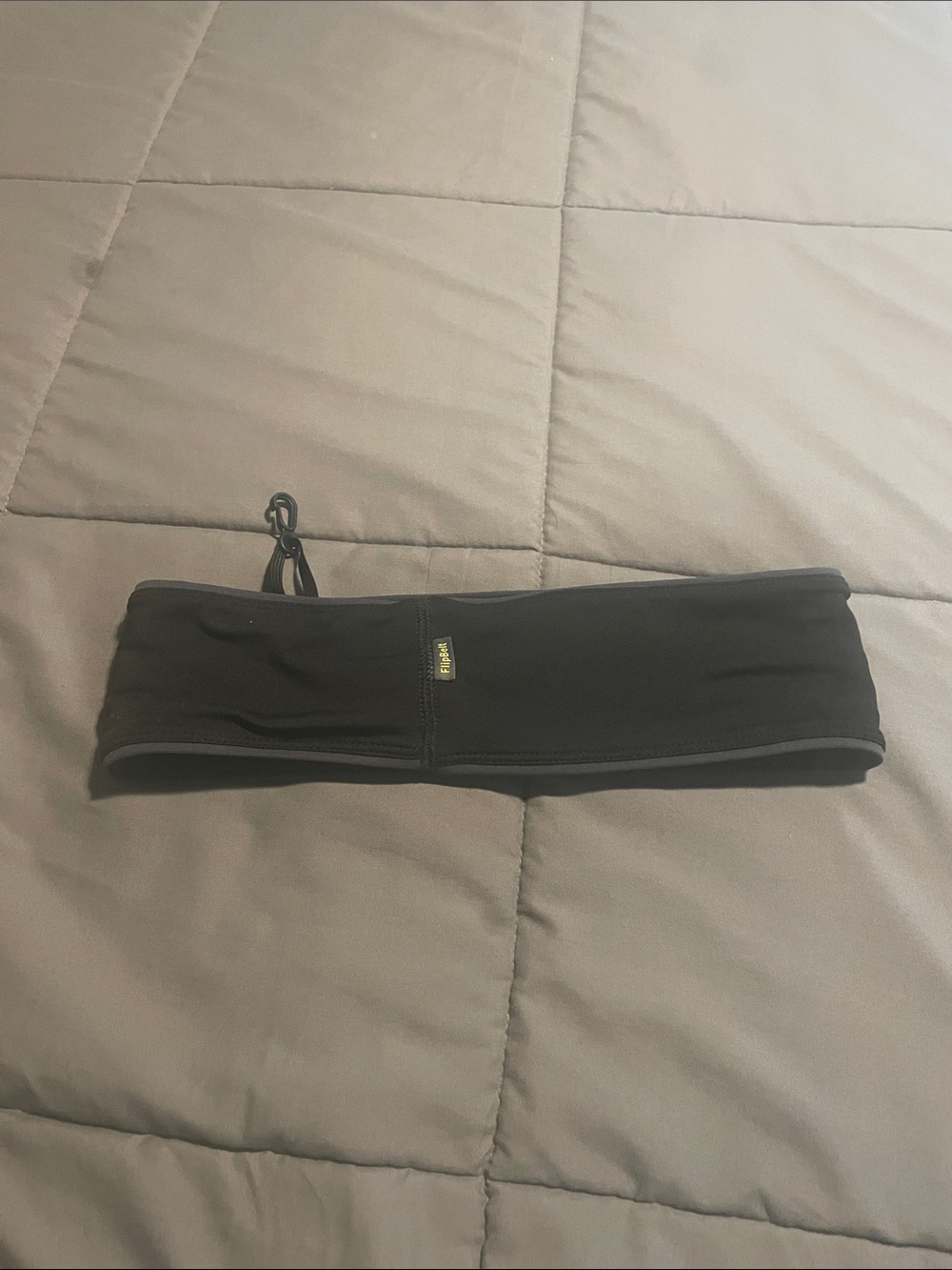FLIP BELT, 5 POCKETS, running belt, waist storage, Unisex, black, 13.5"X3.5", Sm